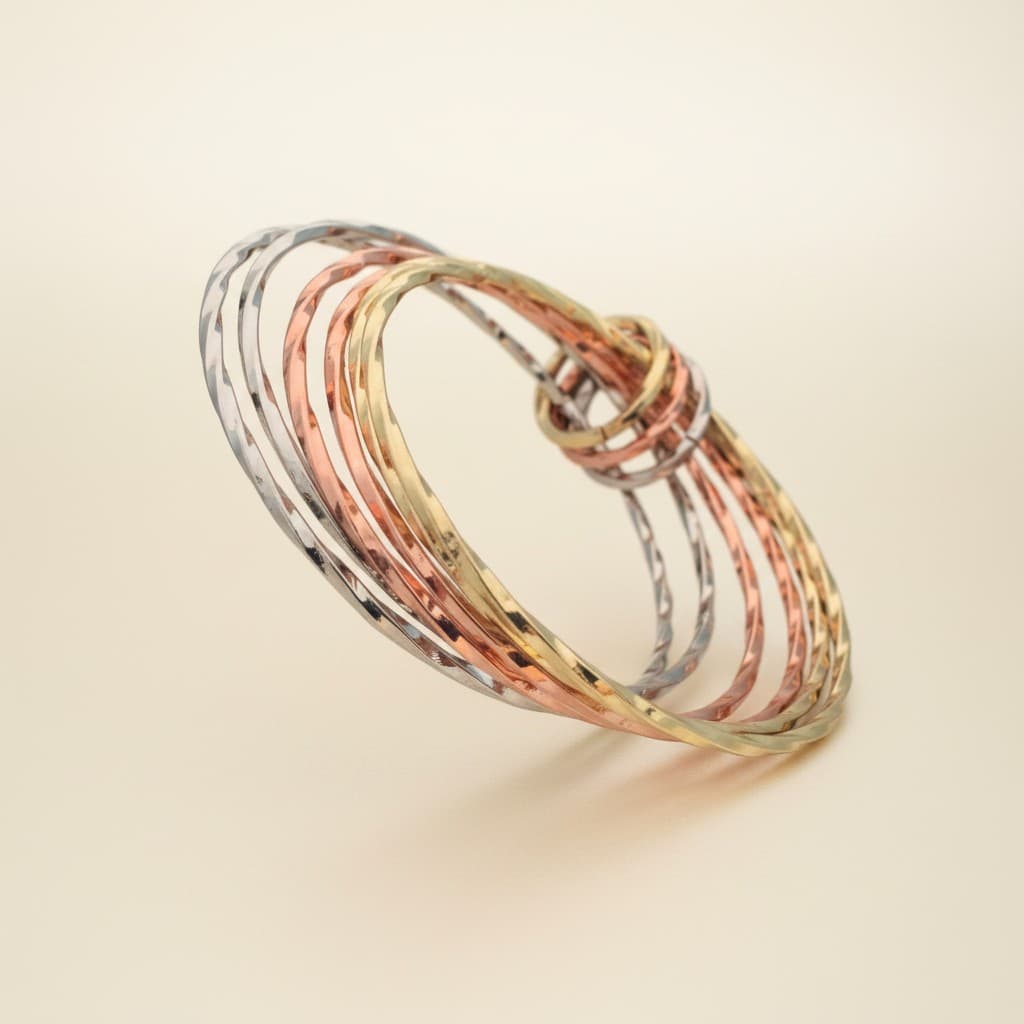 Trilink Luxe Toned Bangle Set