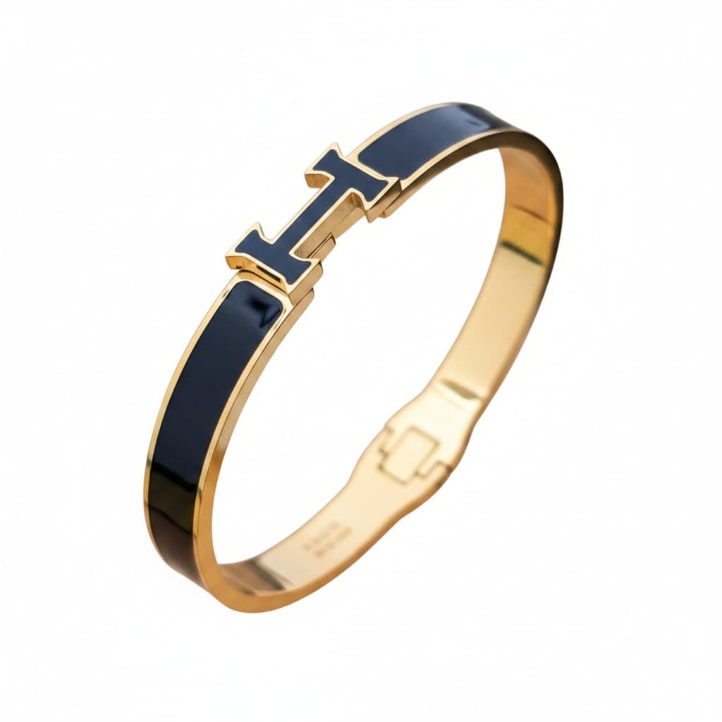 Noir Enamel Signature Bracelet