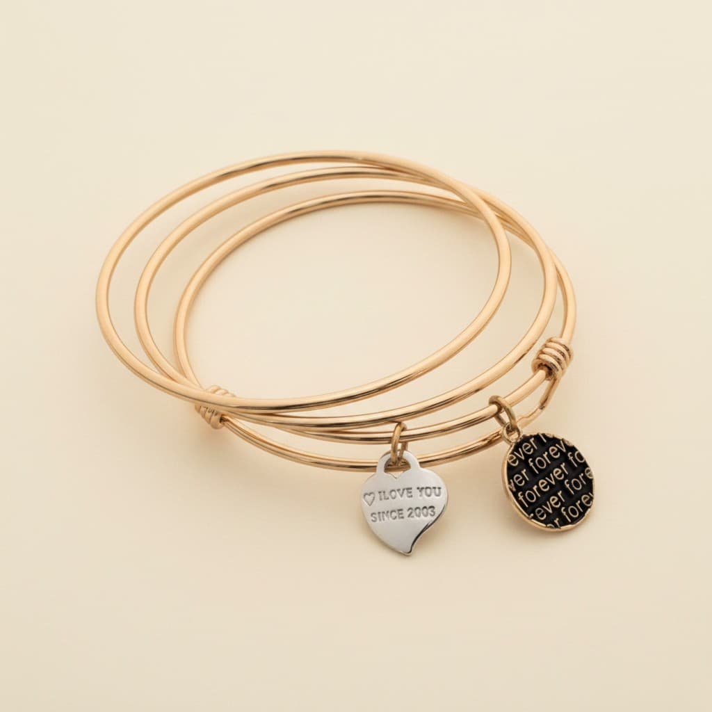 Unbreakable Bond Triple Charm Bracelet Set