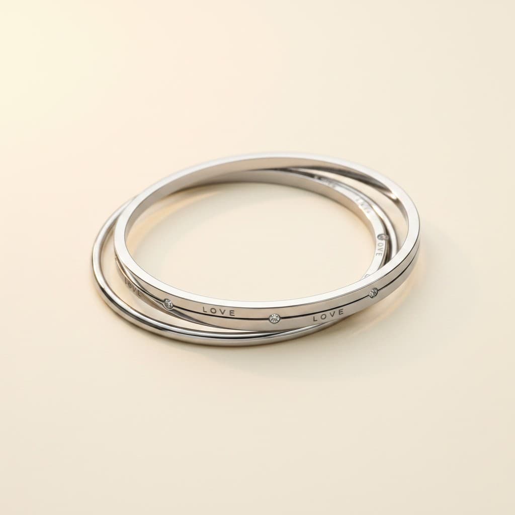 Infinity Embrace Dual Bangle Set