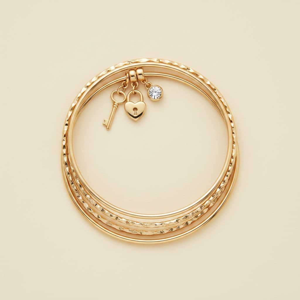 Charm Embrace Multi-Bangle Set