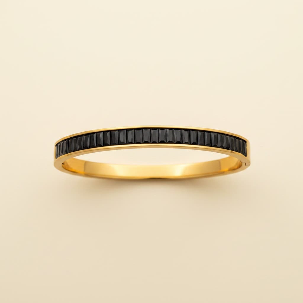 Midnight Edge Linear Stone Bangle