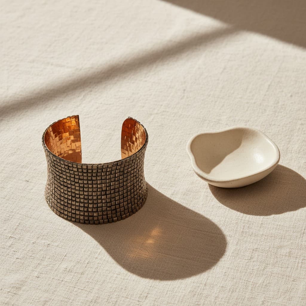 Midnight Mosaic Textured Cuff