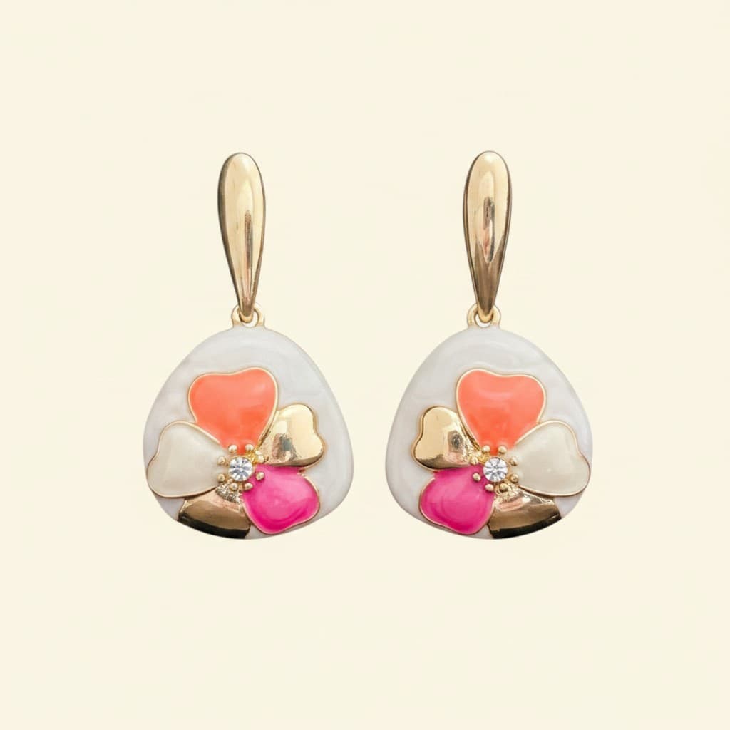 Painted Bloom Drops Earrings