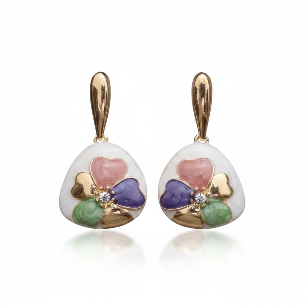 Painted Petal Drops Earrings