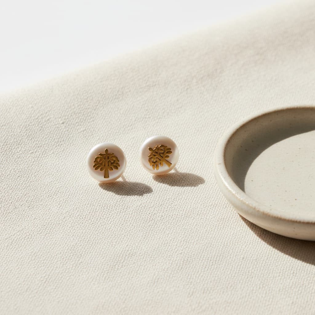 Flourish Emblem Studs