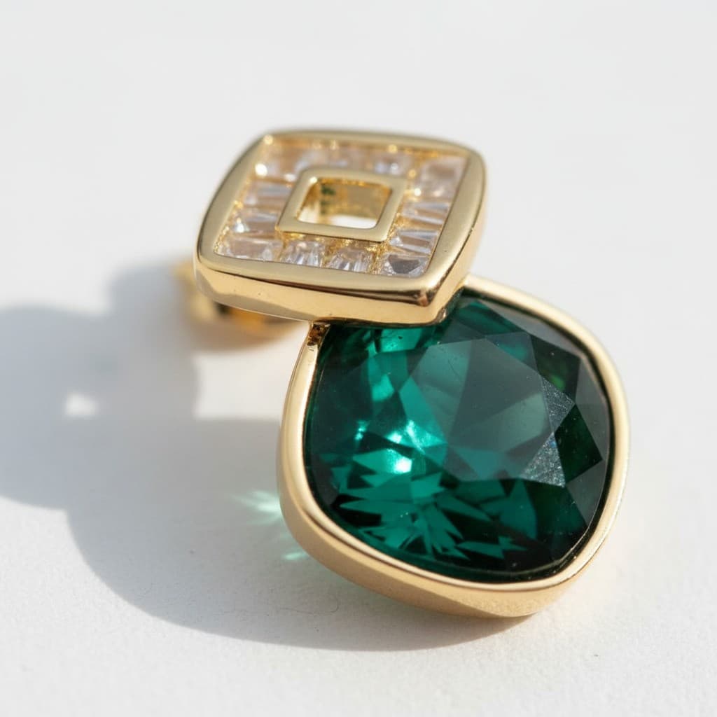 Emerald Allure Stud Earrings