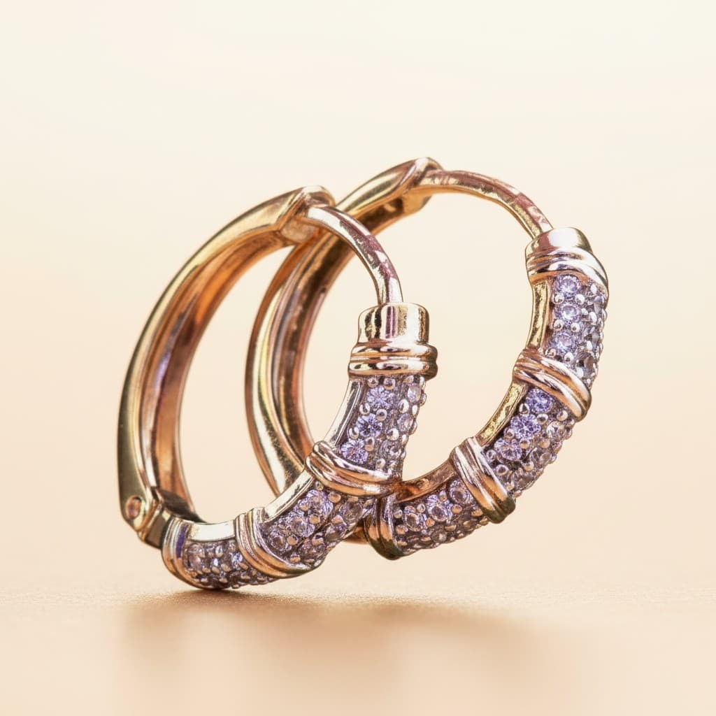 Sparkling Wrap Pavé Hoops