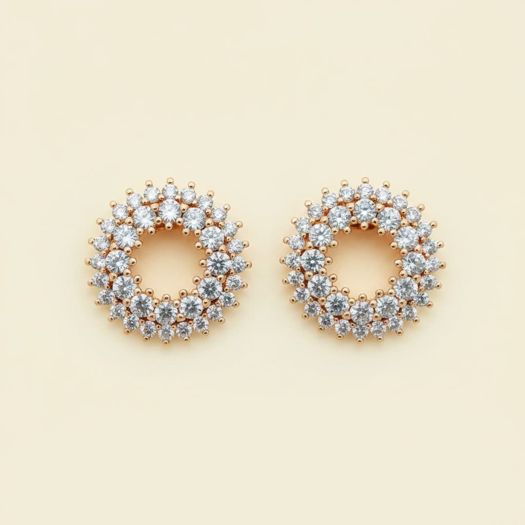 Celestial Halo Stud Earrings