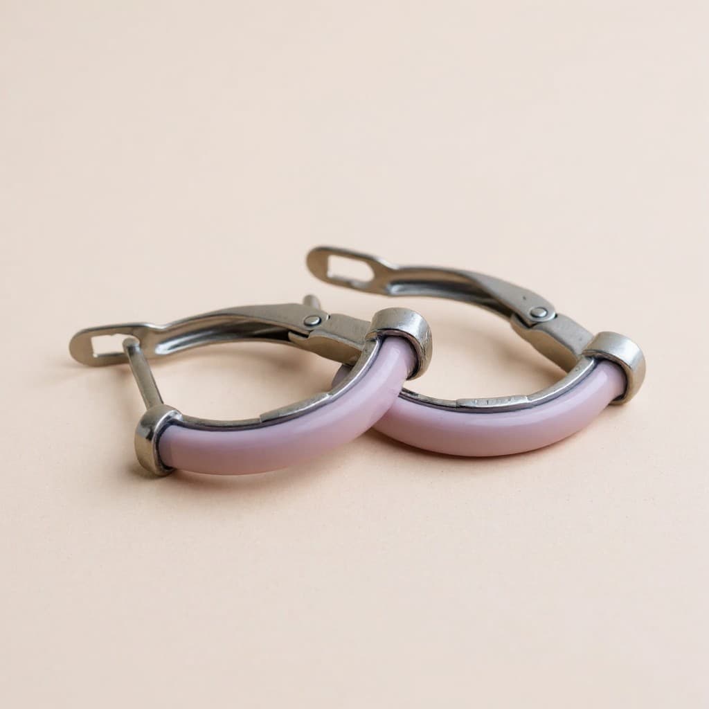 Blush Arc Hoop Earrings
