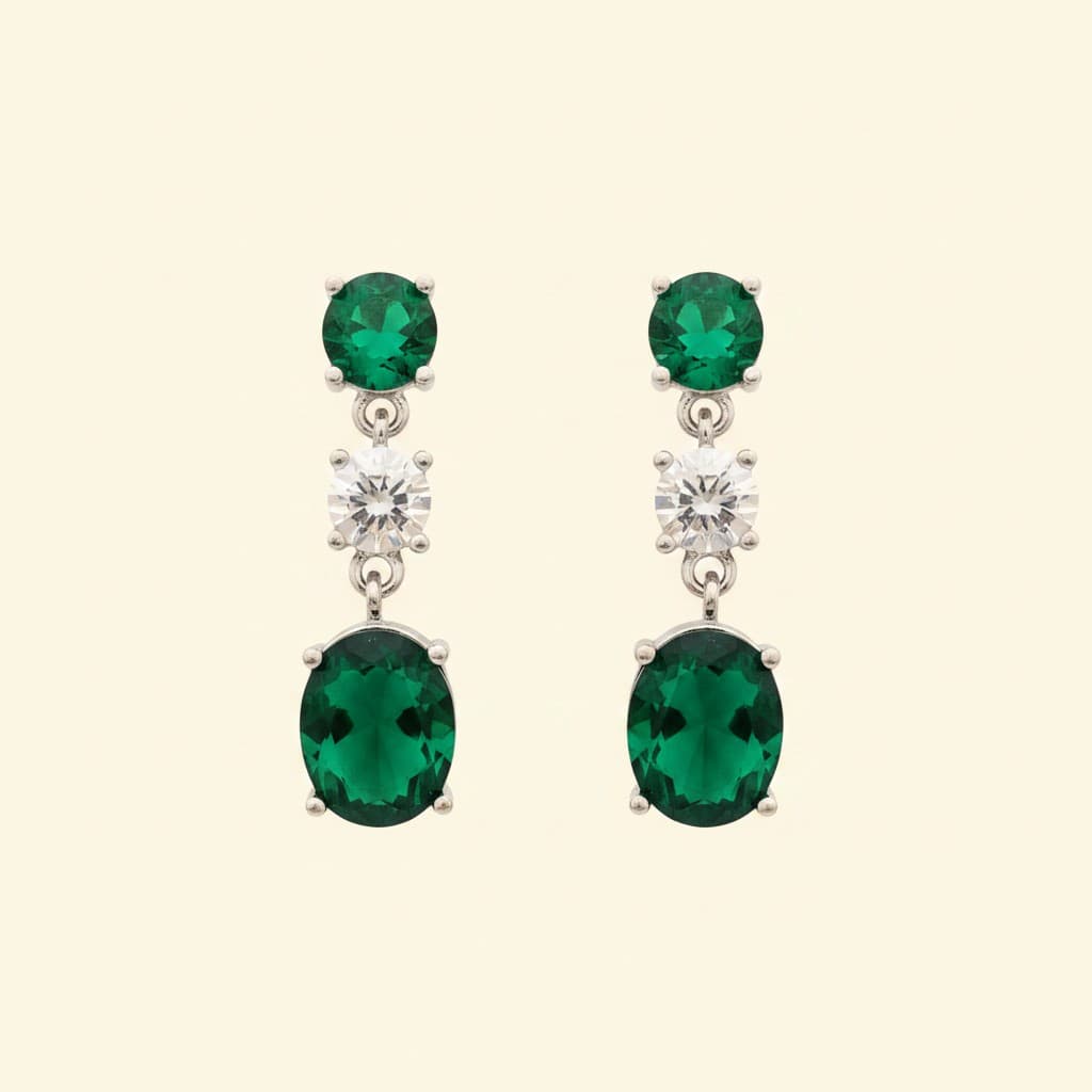 Emerald Cascade Earring