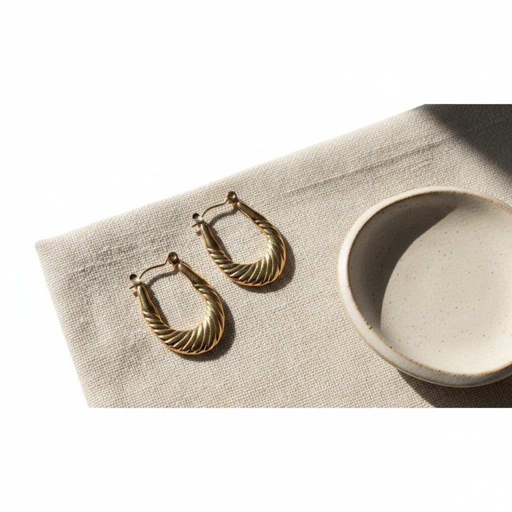 Sculpted Gleam Hoops