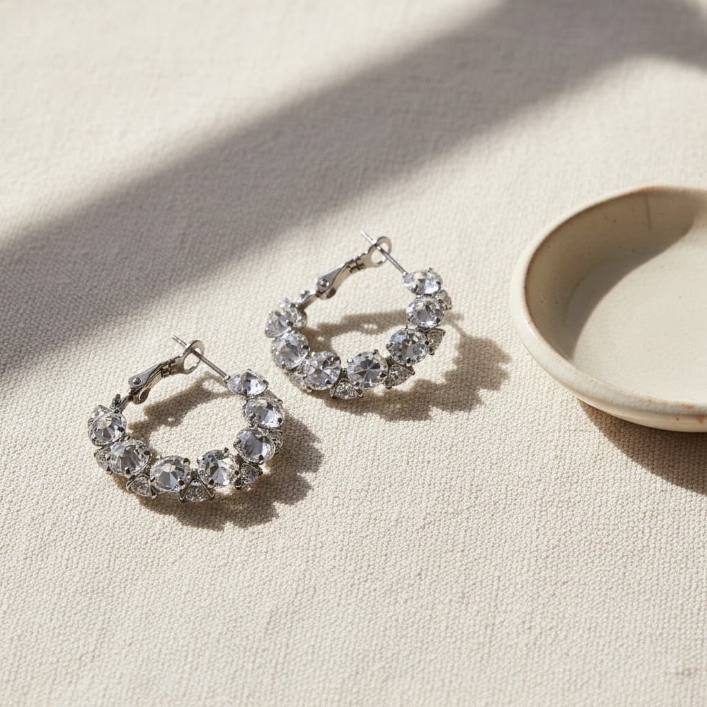 Radiance Crystal Hoops