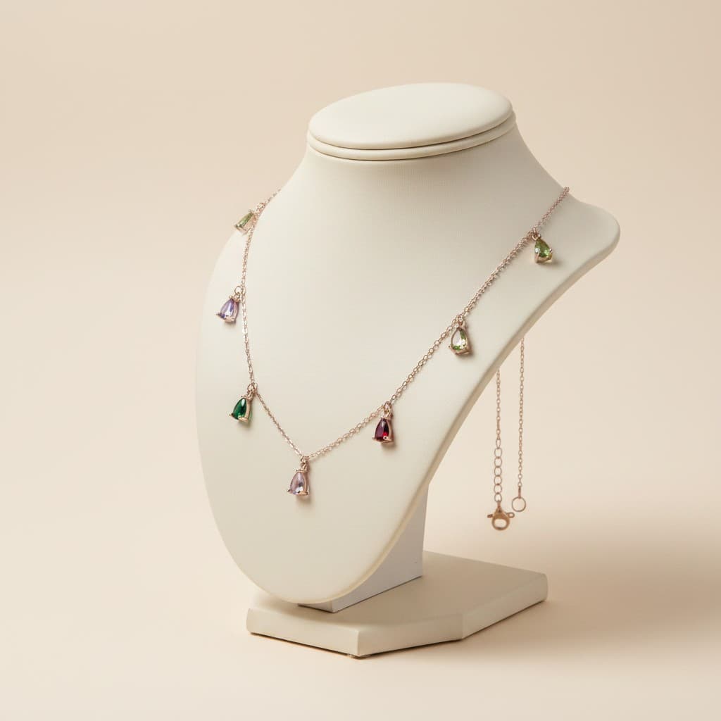 Meadowlight Teardrop Gem Necklace