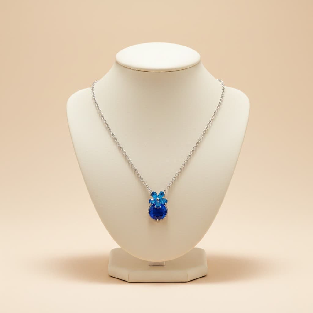Bluebelle Bloom Pendant Necklace