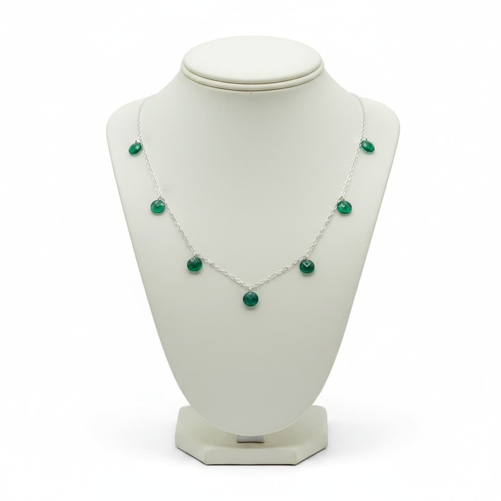 Verde Drop Charm Necklace