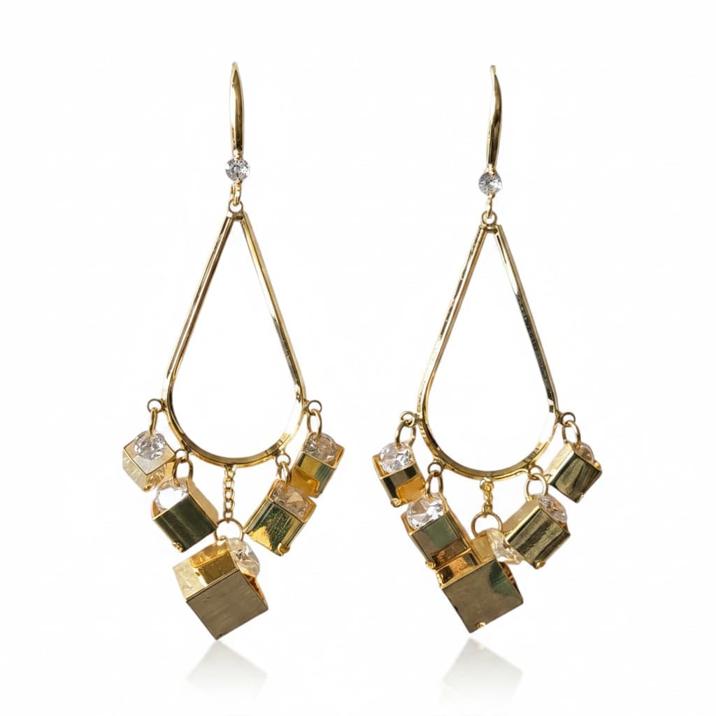 Prism Drape Statement Earrings