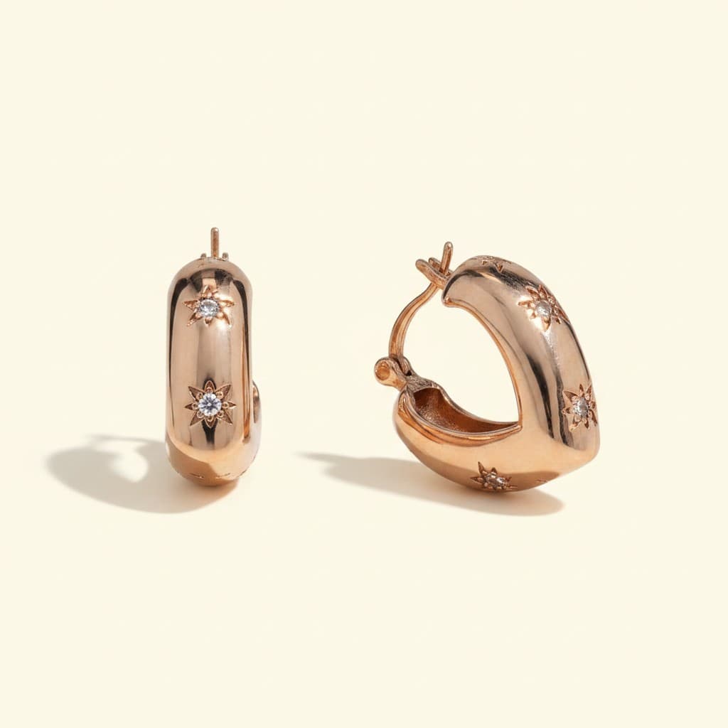 Stardust Heart Hoops