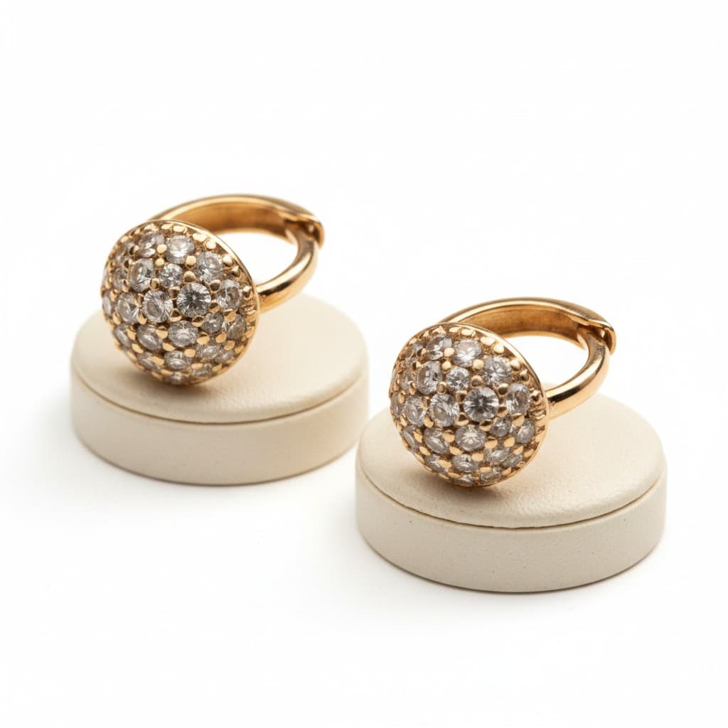 Celestial Sparkle Pave Stud Earrings