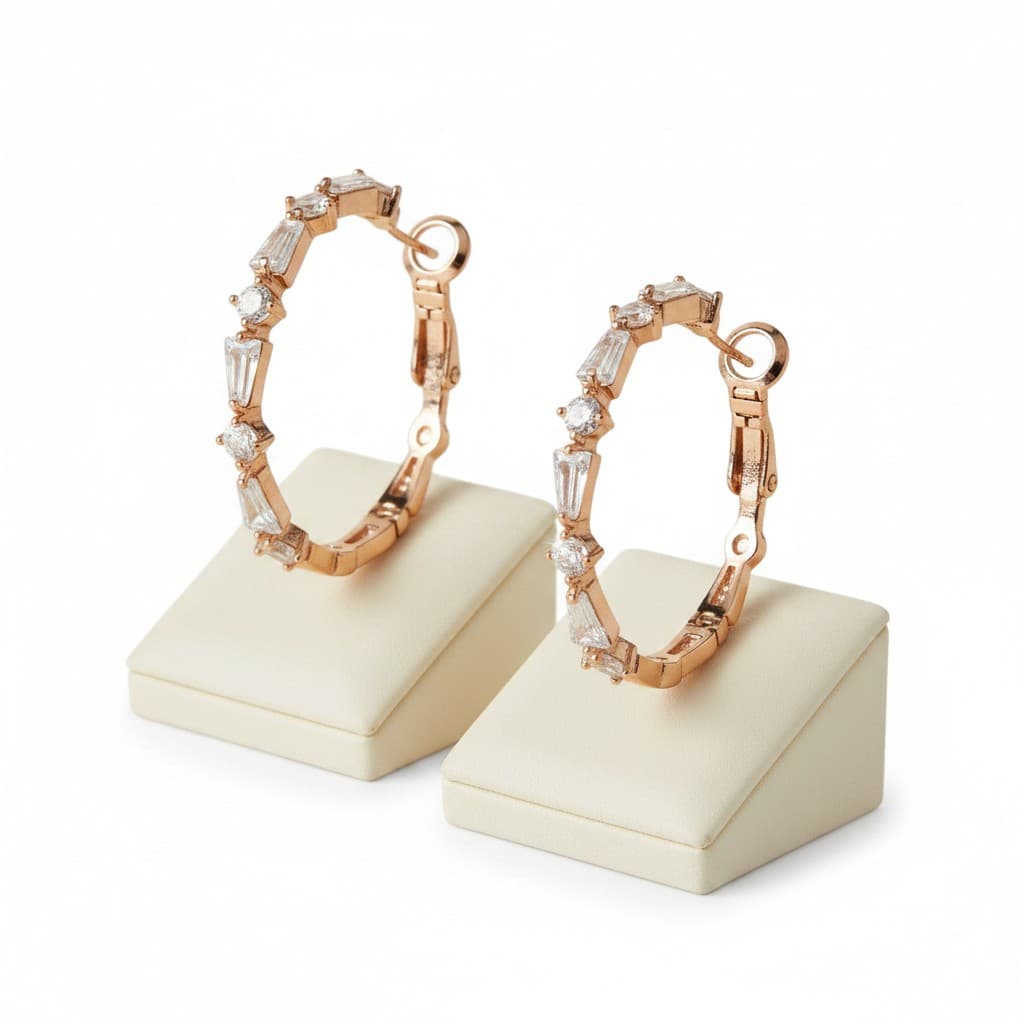 Luxe Radiance Crystal Hoops