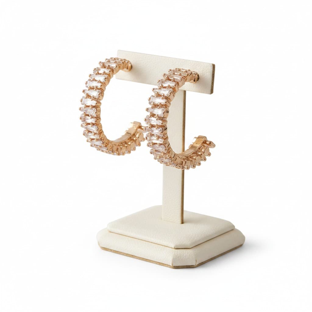 Radiant Baguette Hoops