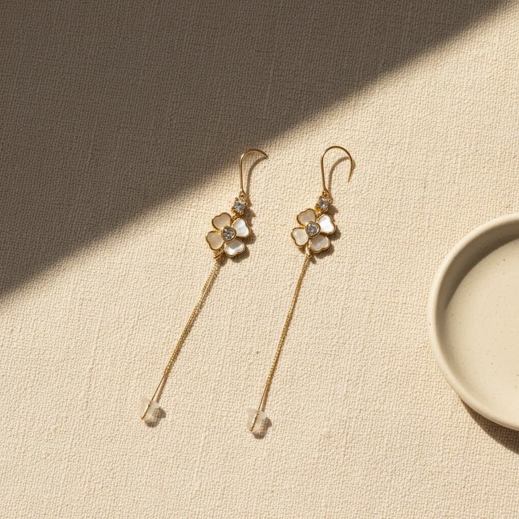 Lucky Charm Clover Drop Earrings