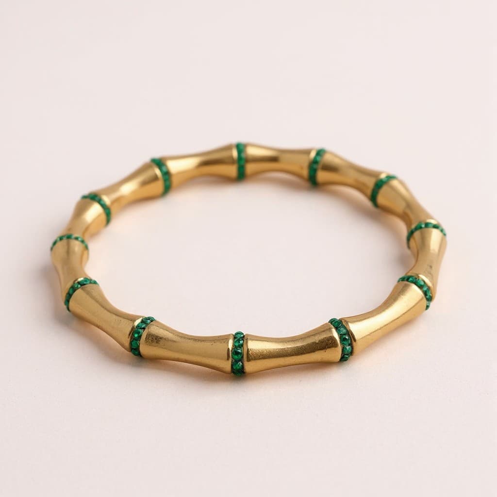 Timeless Luxe Bracelet (Bamboo-Inspired)