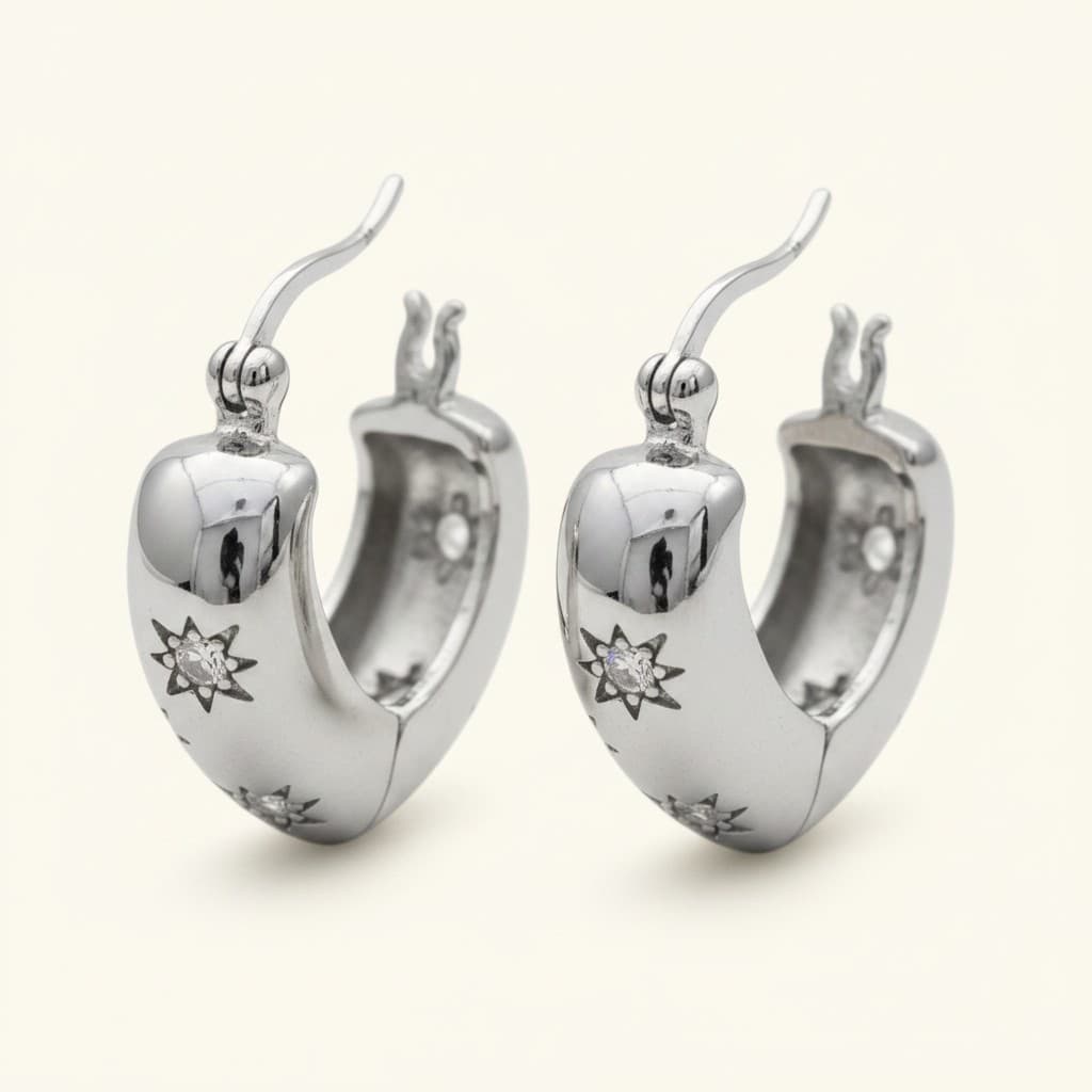 Stardust Heart Hoops