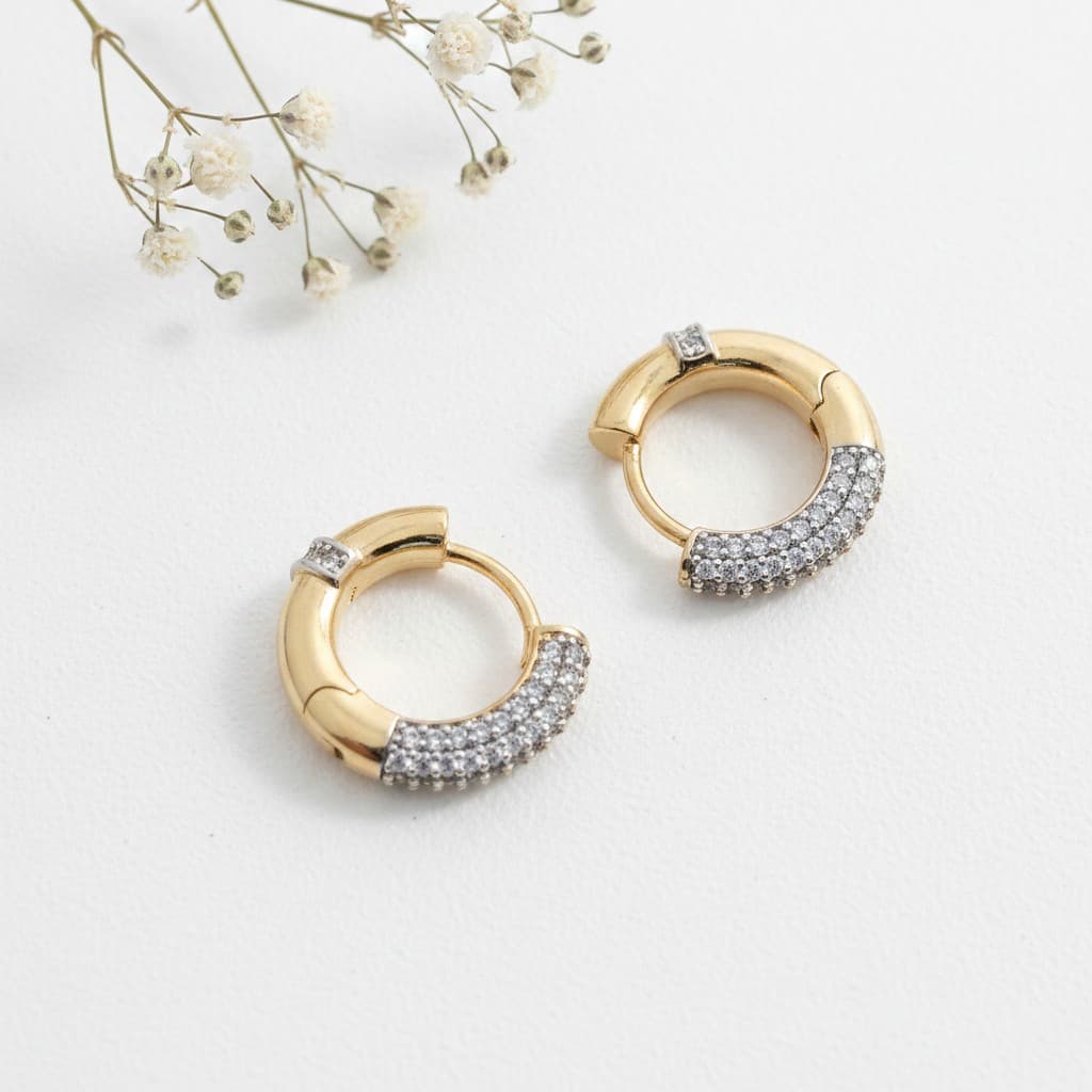 Luxe Pavé Huggie Hoops